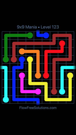Solution and Answer to the Puzzle for Warps 9x9 Mania Level 123
